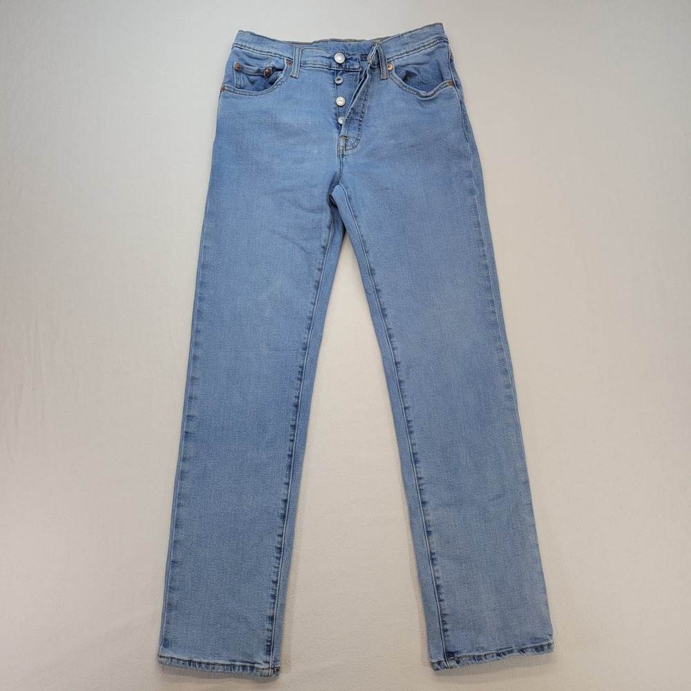 Levi's 501 Jeans Kids 14 Reg 27x29 Blue Straight Leg‎ Button Fly Denim